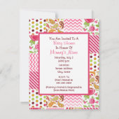 Girl Baby Shooter - Girly Patchwork Einladung (Rückseite)