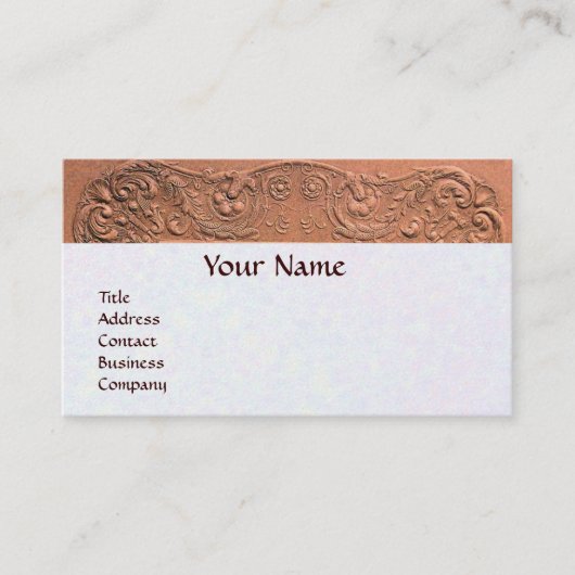 GIRL BABY SHOWER ANTIQUE PINK FLORAL MONOGRAM VISITENKARTE (Vorderseite)