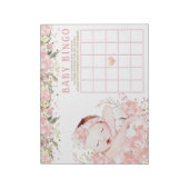 Girl Baby Shower Bingo Spielkarten Notizblock (Rotiert)