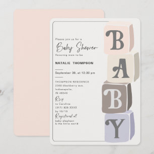 Girl Baby Shower blush Einladung