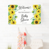 Girl Baby Shower Boho Sunflowers | Eukalyptus Banner (Insitu)