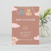 GIRL BABY SHOWER EINLADUNG (Stehend Vorderseite)