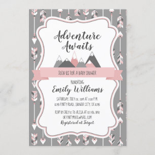 Girl Baby Shower Einladung Adventure erwartet