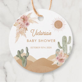 Girl Baby Shower Favor Tags Boho Desert Südwest Geschenkanhänger