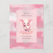Girl Baby Shower Invitation Postkarte (Vorderseite)