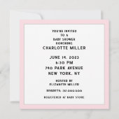 Girl Baby Shower Music Theme Einladung (Rückseite)