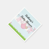 Girl Baby Shower oder Reveal Party Paper Napkins Serviette (Ecke)