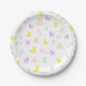 Girl Baby Shower Pappteller (Vorderseite)