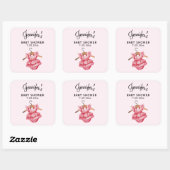 Girl Baby Shower Pink Dress 3-in Candle Sticker (Blatt)