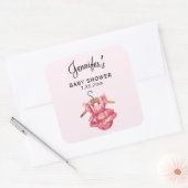 Girl Baby Shower Pink Dress 3-in Candle Sticker (Umschlag)