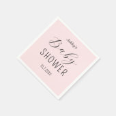 Girl Baby Shower Rosa Elegantes Papier Napkin Serviette (Ecke)