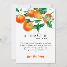 Girl Baby Shower Set, Little Süsse Baby, Orange