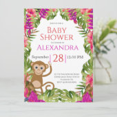 Girl Baby Showmonkey Pink Tropical Wildlife (Stehend Vorderseite)