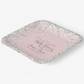 Girl Baby Showscript Gipskraut Rustic Pappteller (Gewinkelt)