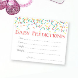 Girl Baby Sprinkle Baby Predictions Game Begleitkarte