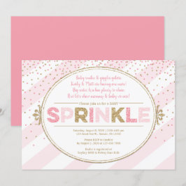 Girl Baby Sprinkle Einladung rosa Gold lädt ein