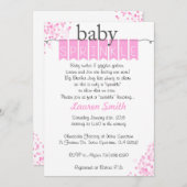 Girl Baby Sprinkle Einladungen - Pink Baby Sprinkl (Vorne/Hinten)