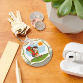 Girl Backpacker Schlüsselanhänger