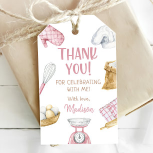 Girl Baking Cooking 1. Geburtstag Party Geschenkanhänger