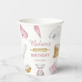 Girl Baking Cooking 1. Geburtstag Party Pappbecher (Vorderseite)