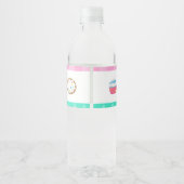 Girl Baking Geburtstagsparty Wasserflaschenetikett (Rückseite)