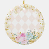 Girl Ballerina Nutcracker 1. Weihnachten Keramik Ornament (Hinten)