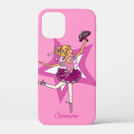 Girl ballerina rosa blondes Haar Case-Mate iPhone Hülle (Rückseite)