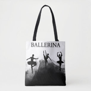 Girl Ballerina Tanz Ballettschuhe Schwarz-weiß Tasche