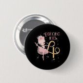 Girl Ballet Party Dance in 4. Geburtstag Button (Vorne & Hinten)