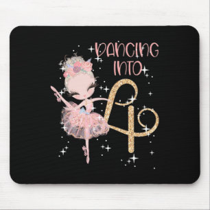 Girl Ballet Party Dance in 4. Geburtstag Mousepad