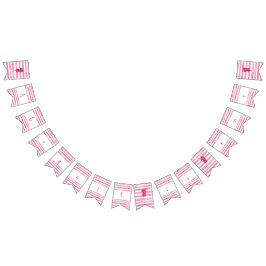 Girl Balloon als Erstes Geburtstagsbanner Wimpelkette