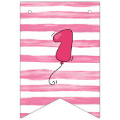 Girl Balloon als Erstes Geburtstagsbanner Wimpelkette (Erste Fahne)