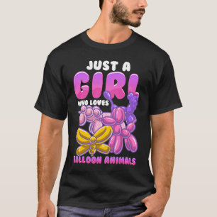 Girl Balloon Animals Party Balloonist Balloon Arti T-Shirt