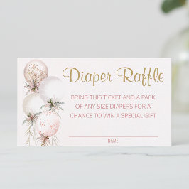 Girl Balloon Diaper Raffles Tickets