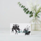 Girl Band Rock Singers Performance Entertainment Visitenkarte (Stehend Vorderseite)