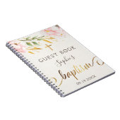 Girl Baptisc Floral Guest Book Notizblock (Rechte Seite)