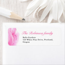 Girl Baptisse Christening Pink Ink Rücksendeadress