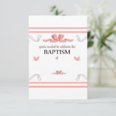 Girl Baptisse Einladung (Stehend Vorderseite)