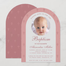 Girl Baptisse Foto Rosa Dusty Rose Arch Modern