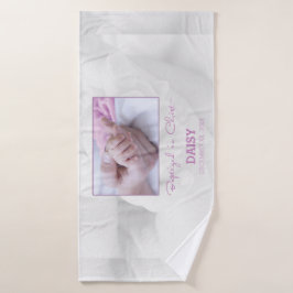 Girl Baptisse Herzlichen Glückwunsch für Baby Pers Badehandtuch
