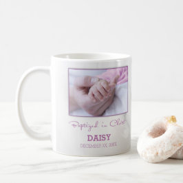 Girl Baptisse Herzlichen Glückwunsch für Baby Pers Kaffeetasse