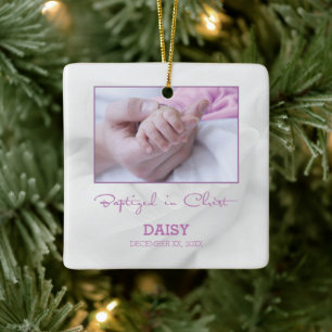 Girl Baptisse Herzlichen Glückwunsch für Baby Pers Keramikornament