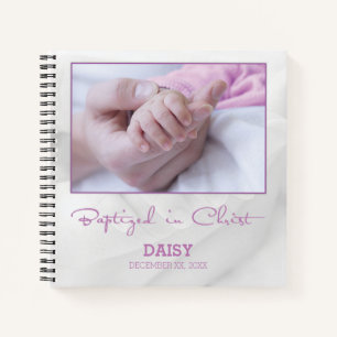 Girl Baptisse Herzlichen Glückwunsch für Baby Pers Notizblock