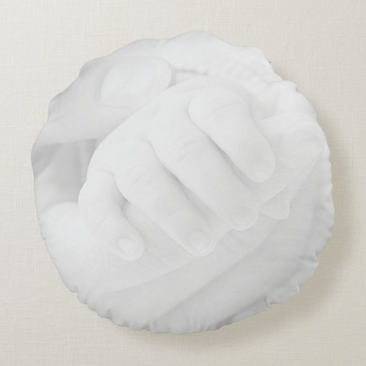 Girl Baptisse Herzlichen Glückwunsch für Baby Pers Rundes Kissen (Rückseite)