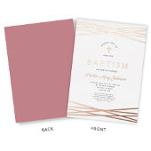 Girl Baptisse Rose Gold Folieneinladung
