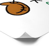 Girl Baseball Player Strichmännchen Poster (Ecke)