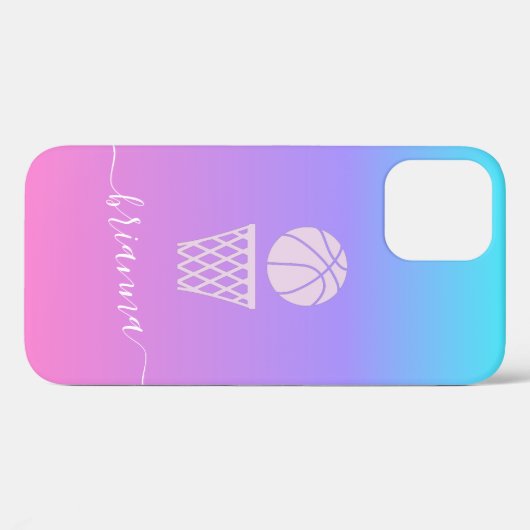 Girl Basketball Personalisiert Name Körbchen Ball  Case-Mate iPhone Hülle (Rückseite (Horizontal))