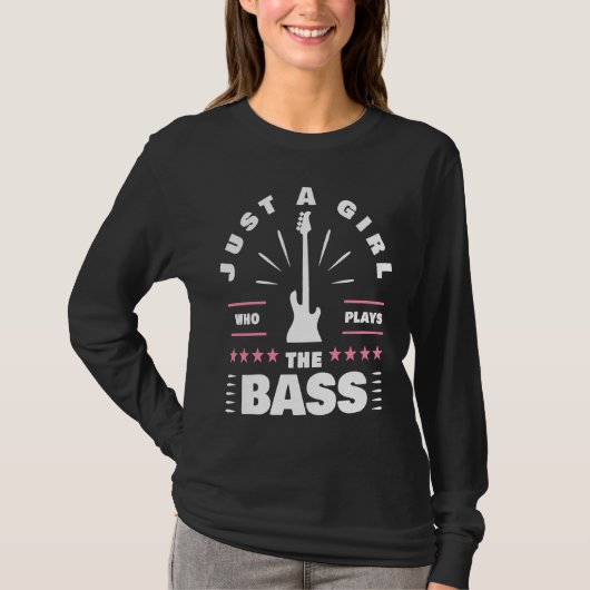 Girl Bass Player Women Bassist Daughter Electric B T-Shirt (Vorderseite)