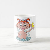 Girl Bath Time Fun mit Rubber Duck und Blasen Kaffeetasse (Mittel)