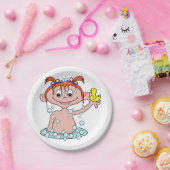 Girl Bath Time Fun mit Rubber Duck und Blasen Pappteller (Party)